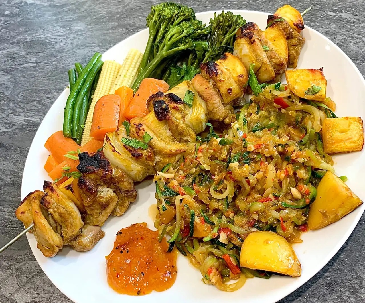 The-Foodie-Footballer-Sweet-and-Spicy-Mango-Marinated-Chicken-and-Nectarine-Skewers